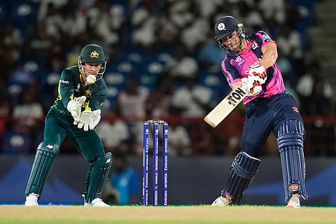 Richie Berrington bats against Australia
